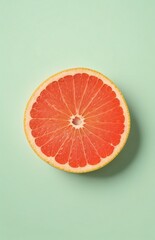 grapefruit slice, top view 