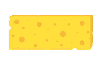 Sponge for a board or for cleaning. Isolated on white background. Vector illustration.