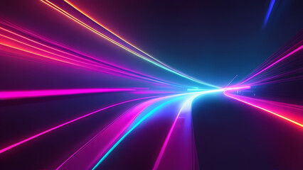 Futuristic high speed blue pink beam ray neon light
