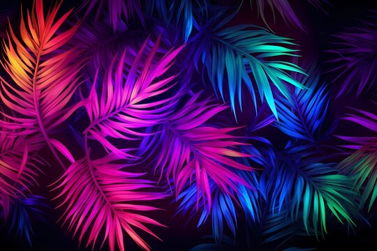 Neon jungle background