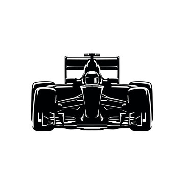 formula racing car silhouette logo