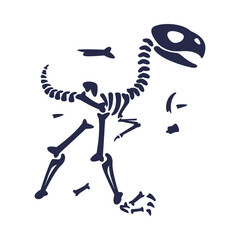 Black Bones Fossils Silhouette Obtained by Digging Vector Illustration © topvectors