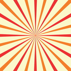 Vector sunburst background design with red and yellow