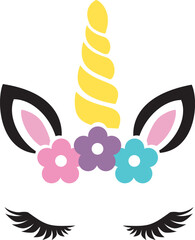 vector cute unicorn © peony