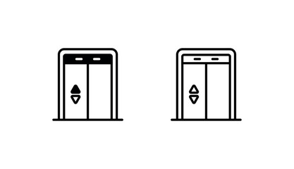 Elevator icon design with white background stock illustration