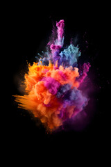 Holi Color Explosion: Vibrant Celebration of Joyful Color, generative ai 