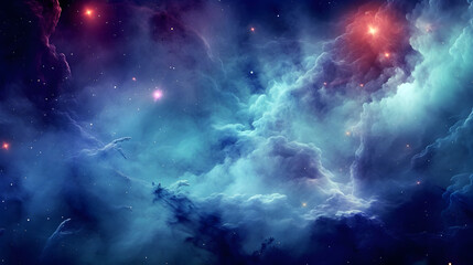 Fototapeta premium Majestic Space Mist: A Breathtaking Cosmic Enchantment, generative ai