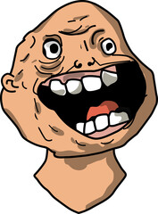 forever alone excited face image