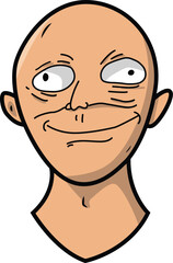 illustration of the smile face skin-colored