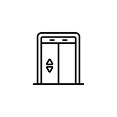 Elevator icon design with white background stock illustration