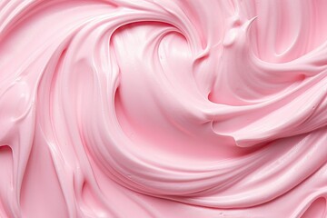 Pastel Pink Icing Frosting Close-Up Texture created with generative ai