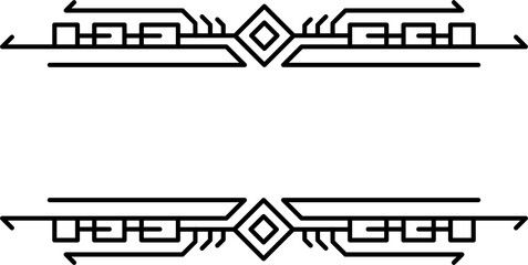 Obraz premium Abstract text frames with black thin line. PNG with transparent background.