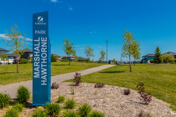 Marshall Hawthorne Park in the city of Saskatoon, Canada