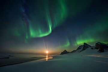 aurora over the sea