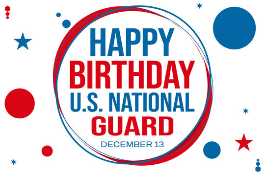 Happy Birthday United States National Guard, modern patriotic background wallpaper. National guard birthday backdrop illustration