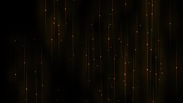 Matrix of golden stars travel in space abstract animation 