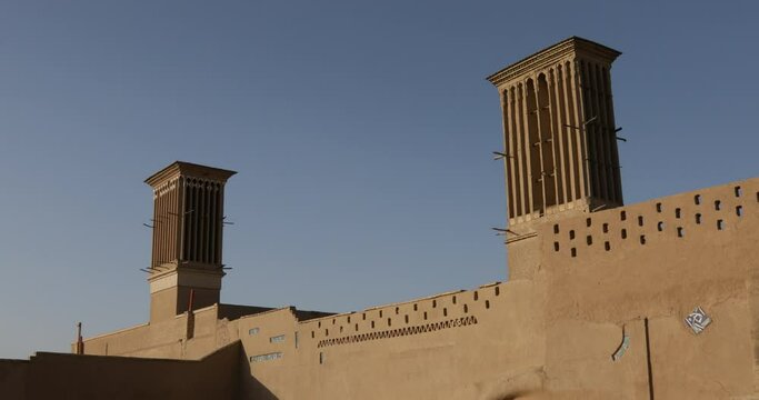 Wind Towers Used As A Natural Cooling System Yazd Iran