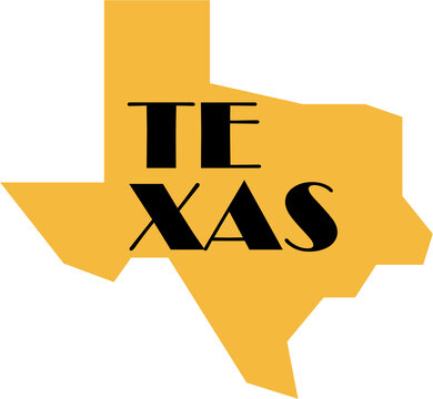 outline drawing of texas state map.