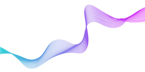 Wave of the many colored lines. Abstract wavy stripes on a white background isolated. Creative line art.Abstract background with futuristic wavy line decoration, modern wave background.