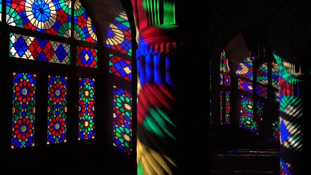Prayer Hall Of Nasir Ol Molk Pink Mosque Shiraz Iran
