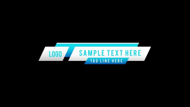 Gradient colored lower third animation with green screen full Hd video.