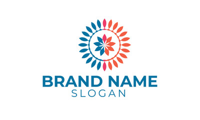 Colorful Flower Logo Design Template