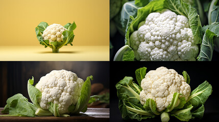 cauliflower on a wooden table