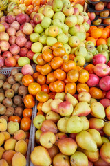 Various fruits at a local food market, Ecuador.