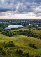 Fototapeta na wymiar Next to Jazinks lake.Landscape, Latvia, in the countryside of Latgale.