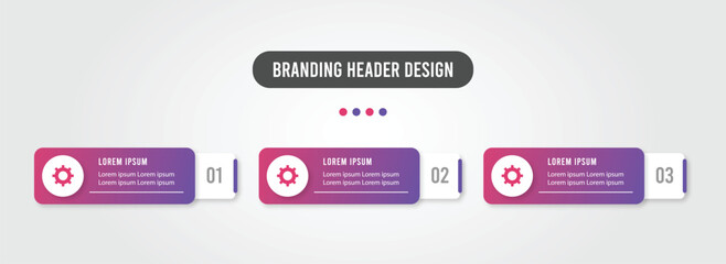 Branding header infographics