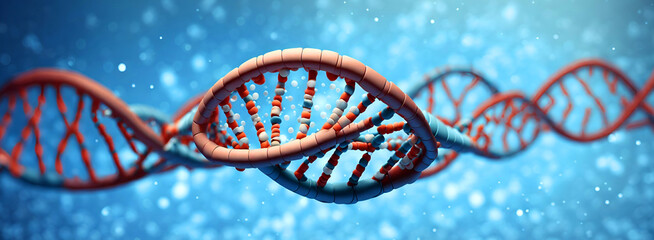 Human DNA genome background with copy spac