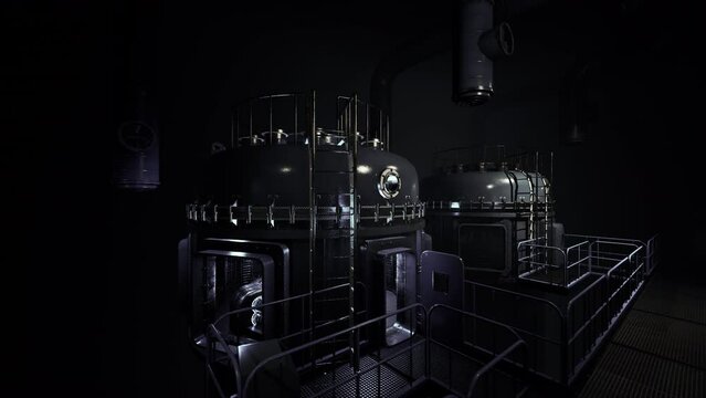 dark and empty electricity laboratory