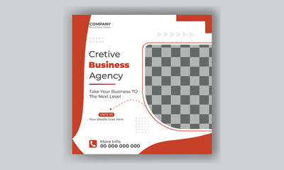 Social Media Posts with Red and Black Accents, Client testimonials or customer feedback social media post web banner template