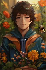 美しい少年男性