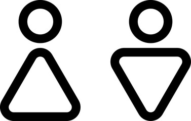 Outline icons of Woman and Man