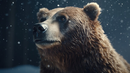 brown bear created with generative ai