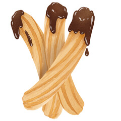 churros with chocolate sauce