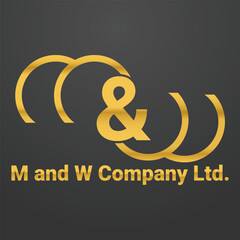 Creative M & W golden Logo for Business