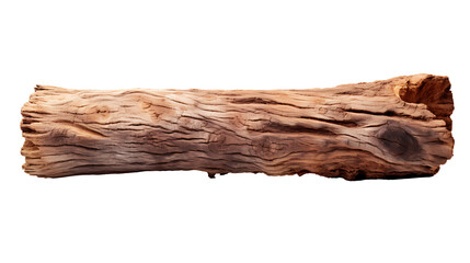 Fototapeta premium Old wood log transparent background. Wooden log png