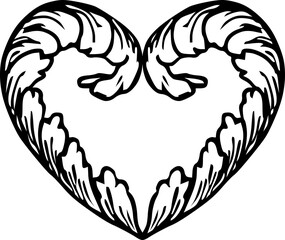 heart ink decorative element