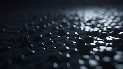 water drops on black background created with generative ai