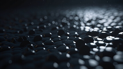 Obraz premium water drops on black background created with generative ai