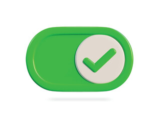 3d toggle switch buttons on and off icon vector illustration