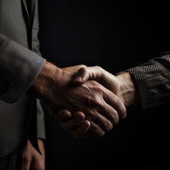 close up of a business handshake