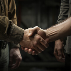 close up of two businessmen shaking hands