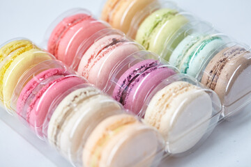 tasty macaroons in the box