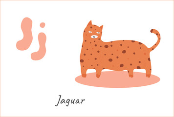 Jaguar for the English alphabet letter J