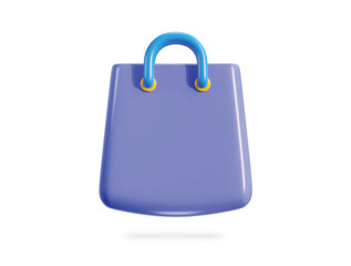 Shopping bag 3d icon vector illustration