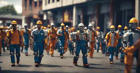 Happy Labor Day Poster 3D Illustrator.