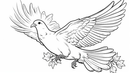 Fototapeta premium coloring book for children with birds, coloring with felt-tip pens and pencils on the theme of ornithology. The development of fine motor skills in children. Generative AI